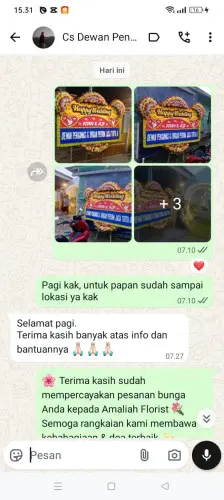 Testimonial Papan Bunga Pernikahan pantai indah kapuk