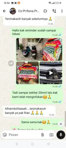 Testimonial Papan Bunga pantai indah kapuk